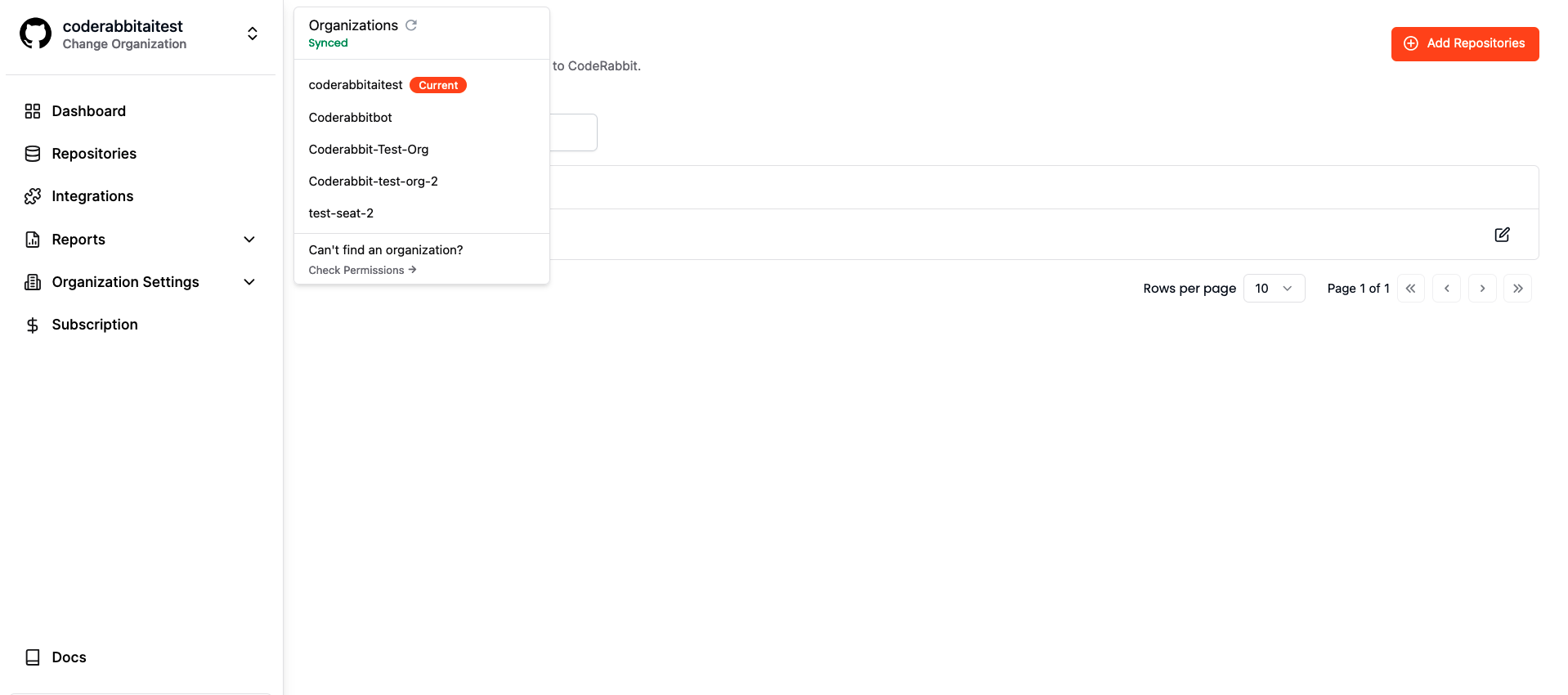 Organization Switcher